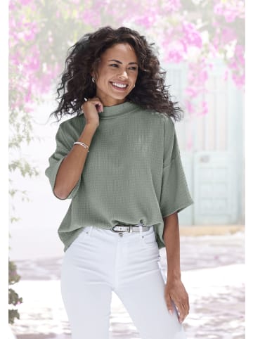 LASCANA Kurzarmshirt in lindgrün