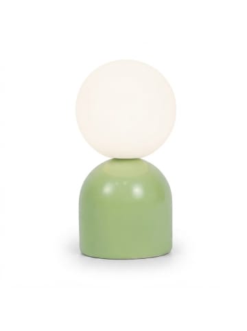 relaxdays Tischlampe in Grün/ Weiß - (H)21 x Ø 11 cm