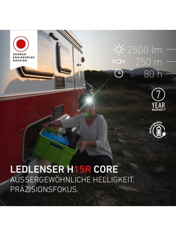 Ledlenser H15R Core Stirnlampe aufladbare LED 2500 Lumen dimmbar Energieklasse A