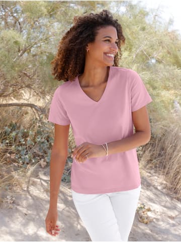 WITT WEIDEN Kurzarmshirt in rosé + ecru