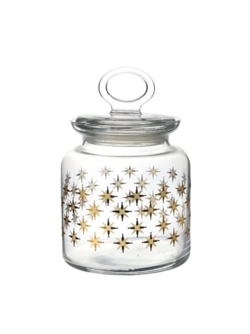 Pasabahce Pasabahce Stardust Vorratsglas mit Deckel & Sternmotiv - 1,085 L in Transparent