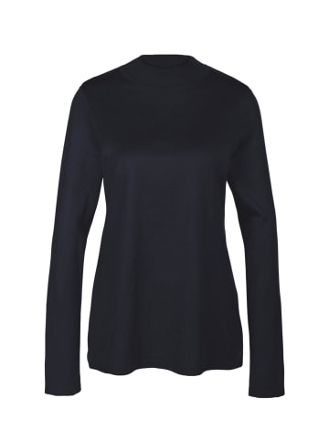 GOLDNER Unkomplizierter Stehbundpullover in marine