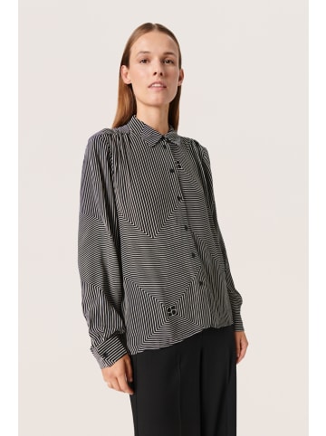 Soaked in Luxury Langarm - Hemd SLMolly in Monogram Line Print
