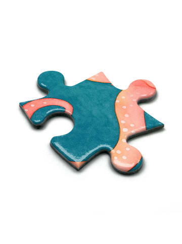 Mr. & Mrs. Panda Puzzle Tintenfisch Design mit Spruch in Weiß