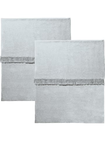 Erwin Müller Baumwollmischung Wohndecke 2er-Pack Catania in silber