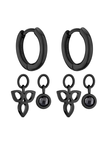 Tamaris Creolen Flower in schwarz