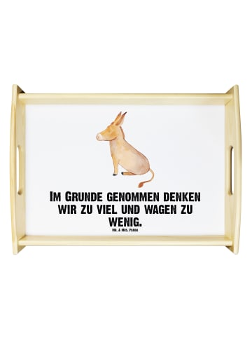 Mr. & Mrs. Panda Dekotablett Esel mit Spruch in Weiß