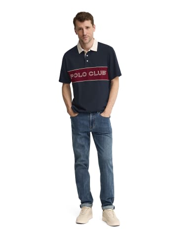Polo Club Poloshirt BECKS HEAVY JERSEY in Navy Blau