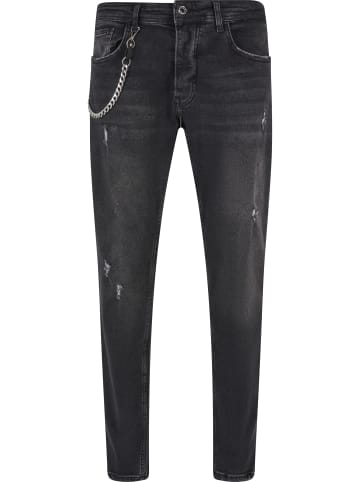 2Y Premium Tapered Jeans in black