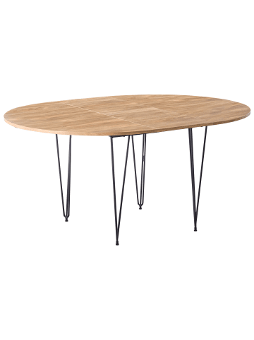 Beliani Esszimmertisch LOUISE in Braun/Schwarz - (W) 120 x (H) 75 x (L) 120 cm