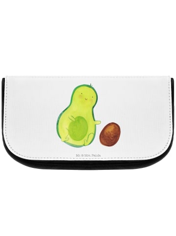 Mr. & Mrs. Panda Kosmetiktasche Avocado Kern rollt ohne Spruch in Weiß