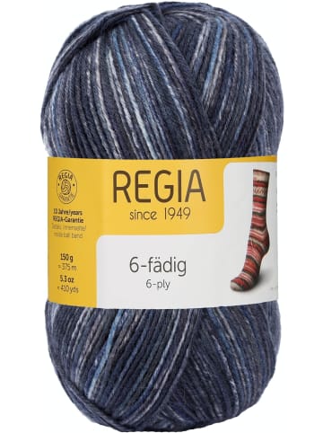 Regia Handstrickgarne 6-fädig Color, 150g in Nacht