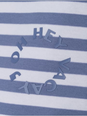 comma T-Shirt in hellblau weiß