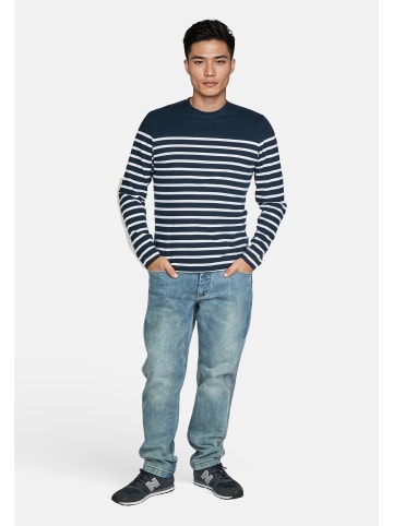 Salzhaut Sweatshirt EBB - RINGEL in Navy Offwhite