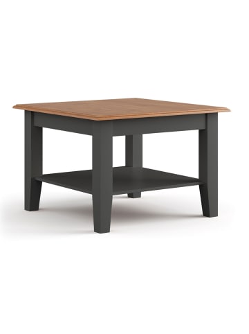Feldmann-Wohnen Couchtisch Belluno Elegante Kiefer gebeizt, Eiche / grau lackiert 70 / 70 / 48cm