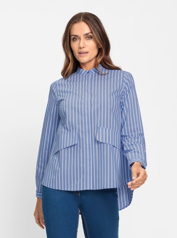 Heine Langarm-Bluse in himmelblau-weiß-gestreift