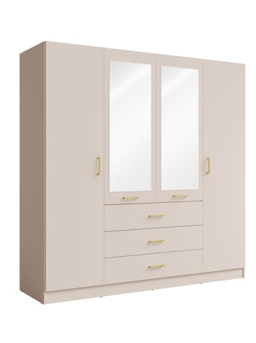 Feldmann-Wohnen Kleiderschrank Konso sandbeige 200 / 58 / 200,5cm