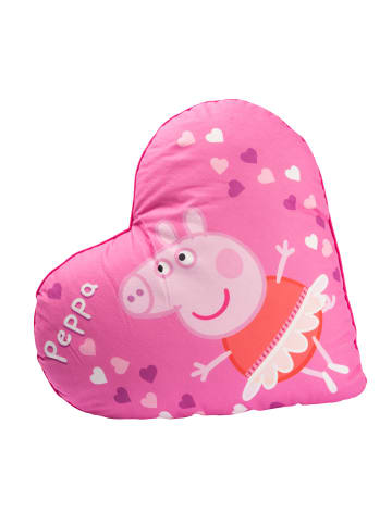 United Labels Peppa Wutz Dekokissen -  Herz 45 x 45cm in pink