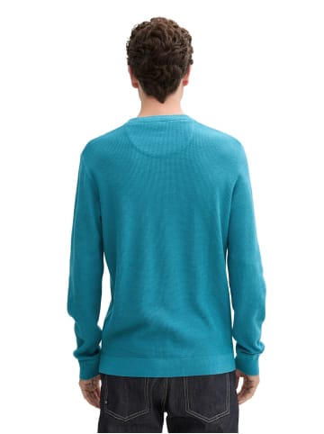 Tom Tailor Pullover STRUCTURED CREWNECK in Türkis