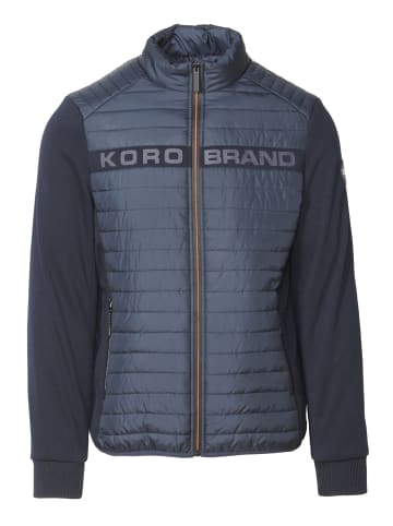 KOROSHI Plüsch gepolsterte Jacke in blau