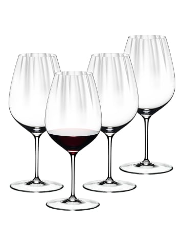 RIEDEL Glas 4er Set Cabernet / Merlotgläser Performance in 834 ml in transparent