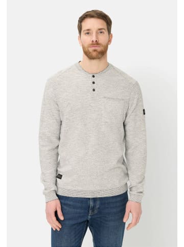 Camel Active Pullover mit Henley Kragen in Dunkelblau