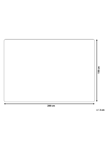 Beliani Kuscheldecke SAMUR in Blau - (W) 150 x (H) 2 x (L) 200 cm