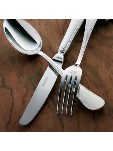 Villeroy & Boch 6er Set Tafelmesser Kreuzband Septfontaines in Silber 225 mm