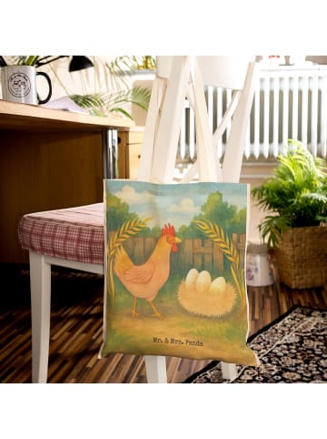 Mr. & Mrs. Panda Tasche Huhn Stolz Design ohne Spruch in Weiß