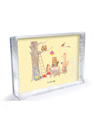 Mr. & Mrs. Panda Bilderrahmen Waldtiere Picknick ohne Spruch in Gelb Pastell