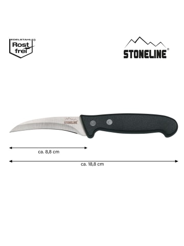Stoneline Gemüsemesser 18,8 cm, mit Klingenschutz in Schwarz