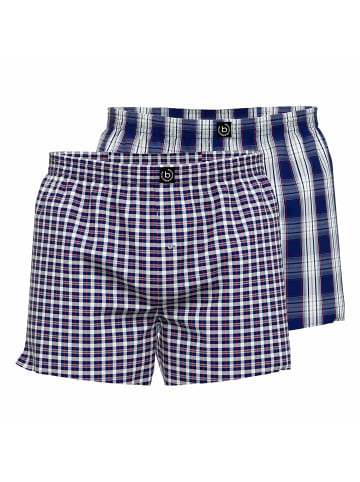 Bugatti Web-Boxershorts 2er Pack in Blau