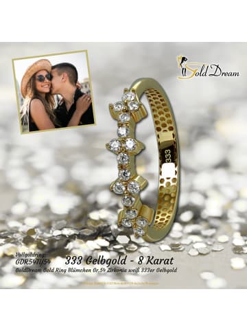 GoldDream 333 Gelbgold - 8 Karat Damen Ringe Blümchen Fingerring  54 (17,2)