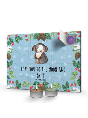 Mr. & Mrs. Panda duft adventskalender Hund Entspannen mit Spruch in Eisblau