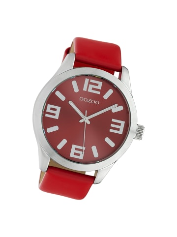 Oozoo Armbanduhr Oozoo Timepieces rot extra groß (ca. 46mm)