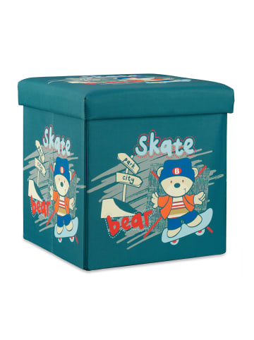 relaxdays Sitzhocker Kinder Bär - (B)38 x (H)38 x (T)38 cm
