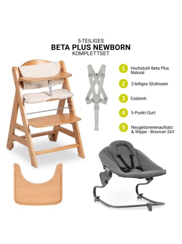 Hauck Beta Plus Natural 5-tlg. Newborn Set in beige,grau