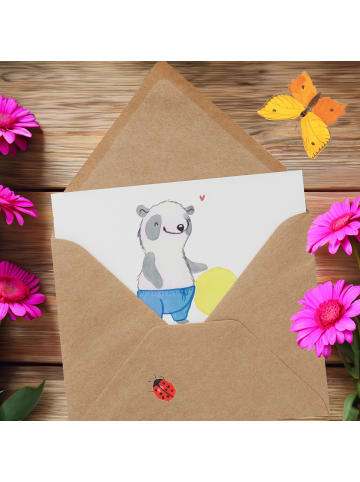 Mr. & Mrs. Panda Grußkarte Ergotherapeut Herz mit Spruch in Weiß