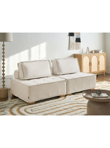 Beliani 2-tlg Modulsofa TIBRO in Weiß/Braun