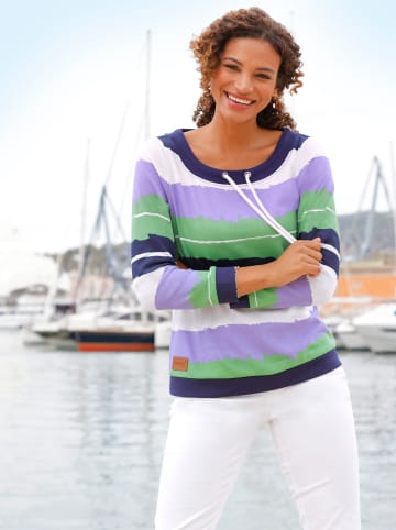 WITT WEIDEN Sweatshirt in ecru-marine-bedruckt