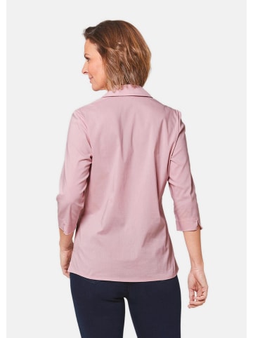 GOLDNER Stretchbequeme Bluse mit Baumwolle in rosé