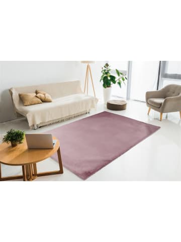 Kayoom Hochflor Teppich Rabbit in rosa - rechteckig