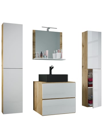 ebuy24 Badmöbelset LendasXLBL Eiche Eiche dekor 127 x 52 cm