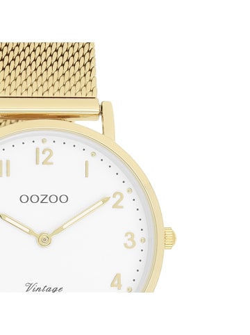 Oozoo Analog-Armbanduhr Oozoo Vintage Series gold mittel (ca. 32mm)