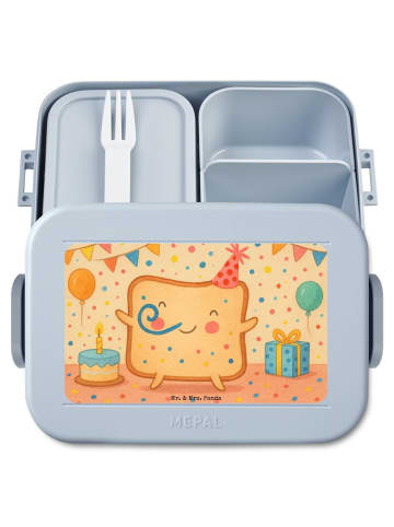 Mr. & Mrs. Panda Essensbox Toast Party Design ohne Spruch in Blau Pastell