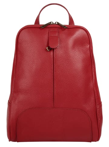 Samantha Look Rucksack echt Leder in rot