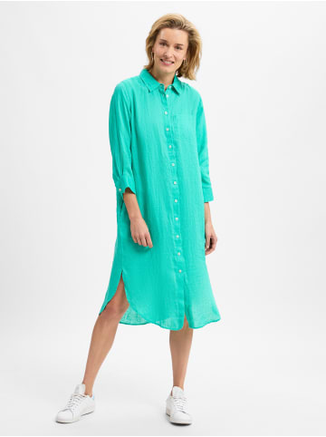 Marie Lund Leinenkleid in smaragd - 0004