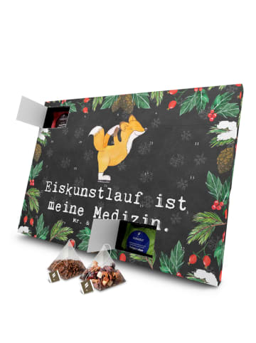 Mr. & Mrs. Panda Adventskalender Fuchs Eiskunstläufer mit Spruch in Kreidetafel
