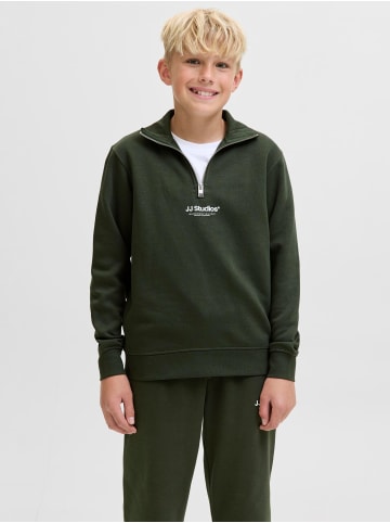JACK & JONES Junior Sweatshirt mit halbem Reißverschluss in Duffel Bag