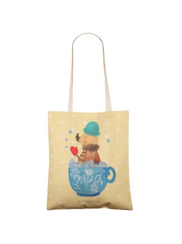 Mr. & Mrs. Panda Tote Bag Nachtfalter Schaumbad ohne Spruch in Gelb Pastell
